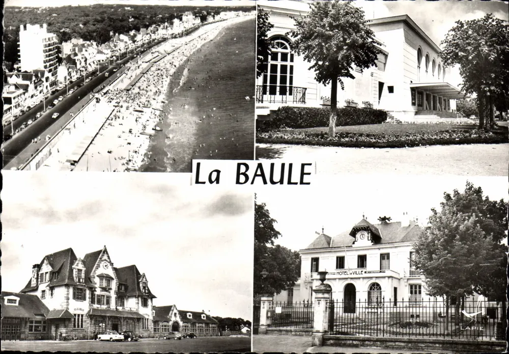 La BAULE — Ansicht der Strandpromenade, Rathaus und Hotels — Edition LAPIE - Vorderseite