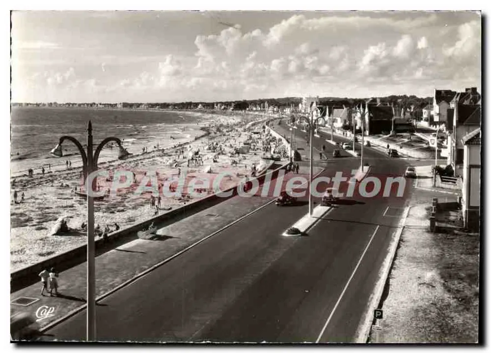 Strand von Pornichet — Ansicht der Promenade und des Ufers — unbekannter Verleger, Seriennummer nicht sichtbar - Vorderseite