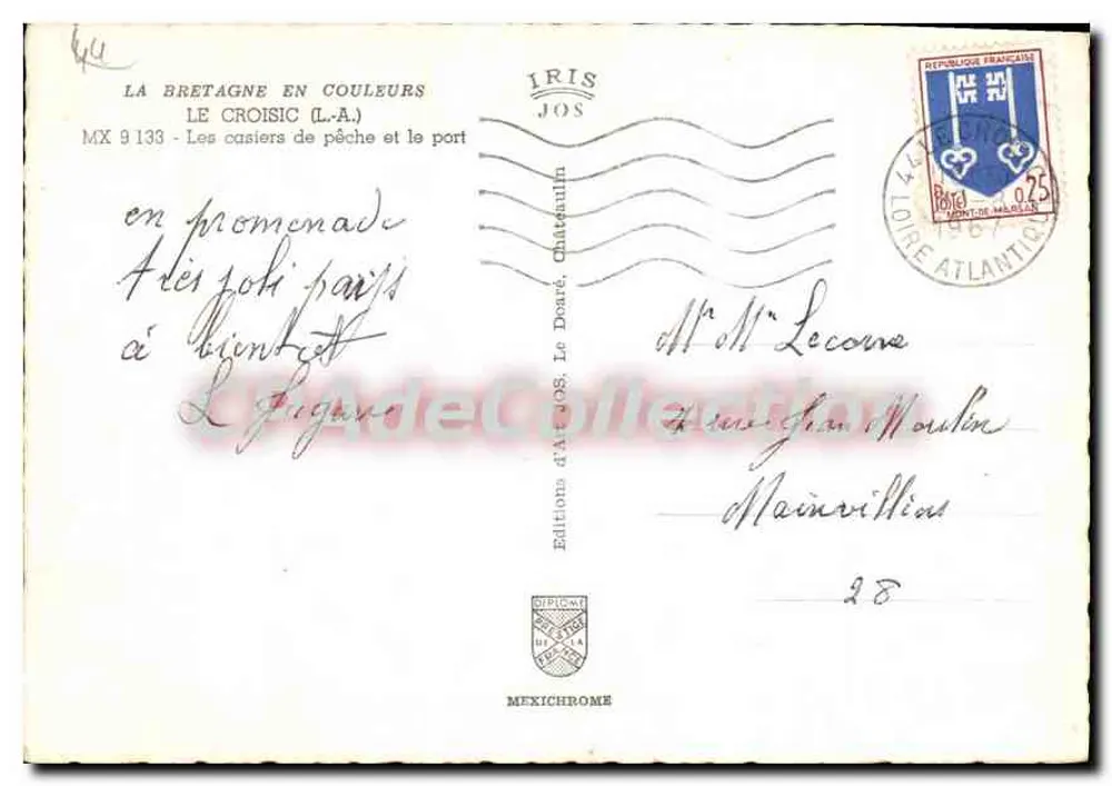 Le Croisic (L.A.) — Die Fischkästen und der Hafen — Editions d'A.C.O.S. n° MX 9 133 - Rückseite
