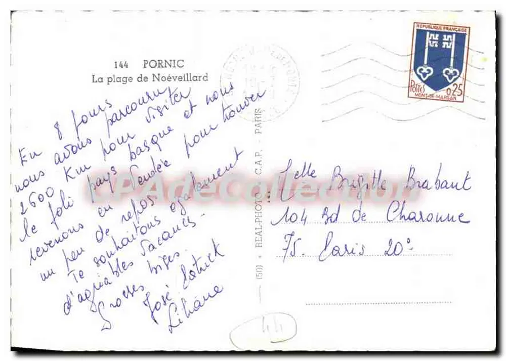 A praia de Noéveillard — Pornic — C.A.P. (50) - 144 - Verso