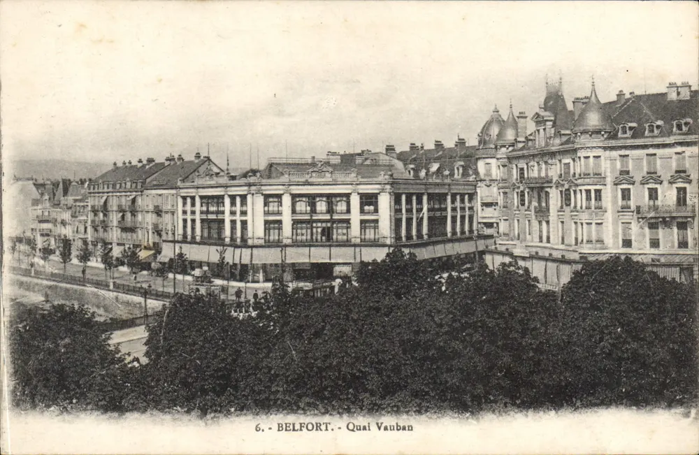 Belfort - Quai Vauban — vista dos edifícios e do quai — editor desconhecido, n°6 - Frente