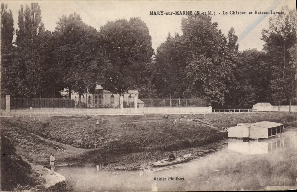 MARY-sur-MARNE (S.-et-M.) — Schloss und Wäschboot — Édition Philibert - Vorderseite