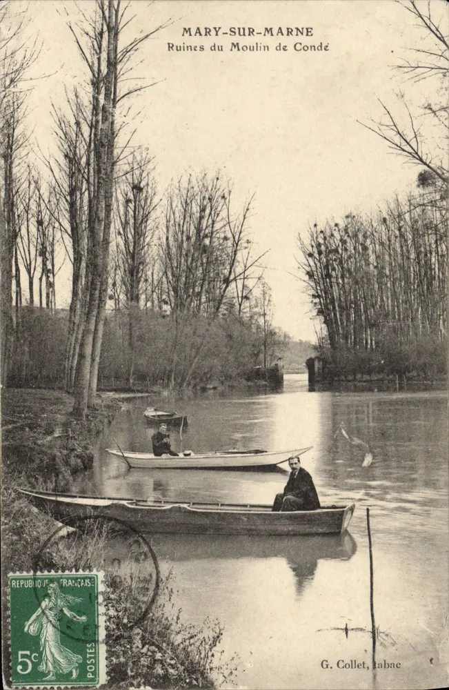 MARY-SUR-MARNE — Ruinen des Moulin de Condé — G. Collet, Tabak - Vorderseite