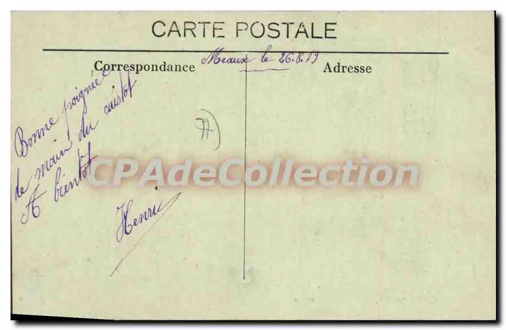 Meaux (S.-et-M.) — Treppen der Station — Verlag A. L’Hoste, 139, Rue Lafayette, Paris - Rückseite