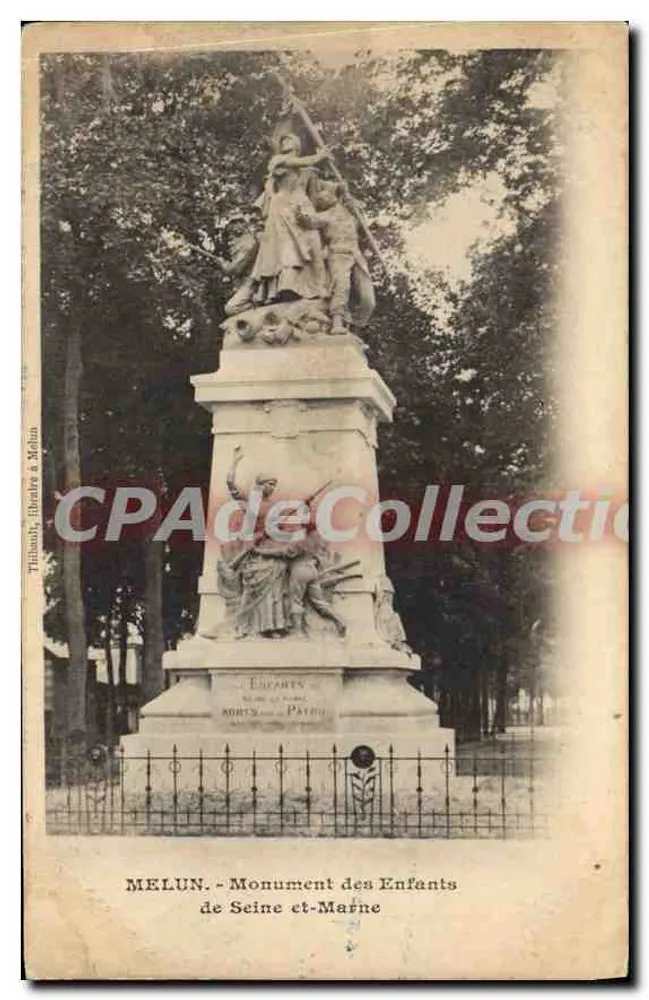 MELUN - Denkmal für die Kinder von Seine-et-Marne — Tribaut, Buchhandlung in Melun - Vorderseite