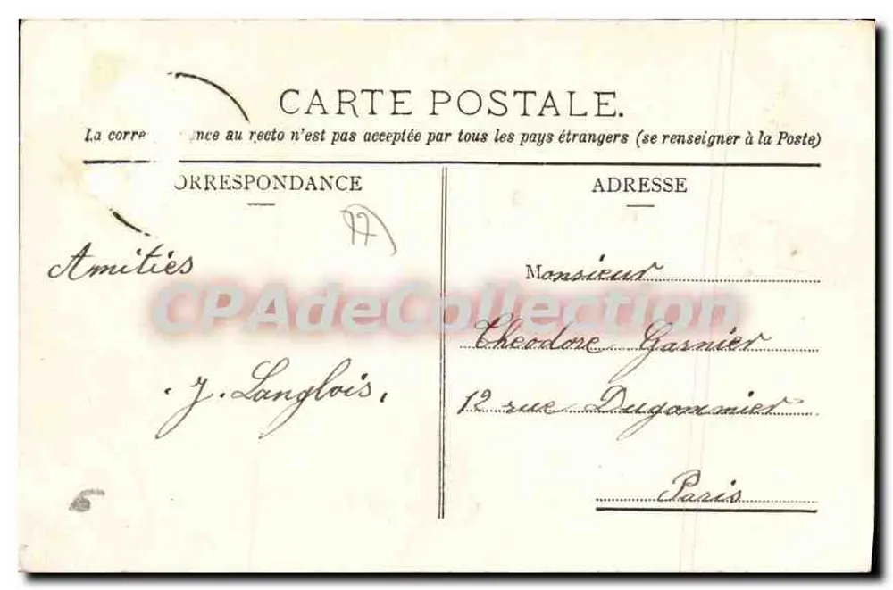 Chaumes (Sne et Mne) - Schloss Arcy - Blick auf den Park — J. Pronier, Verlag in Fontenay-Trésigny (Sne et Mne) - Rückseite