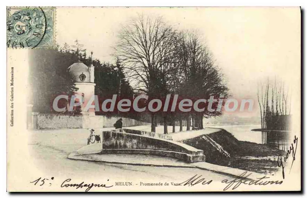 MELUN - Promenade de Vaux — Compagnie des Galeries Molunaises, n°15 - Frente