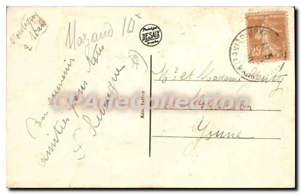 Montigny-sur-Loing — Ein pittoreskes Eckchen und das Mühle — Verlag Desaix - Rückseite