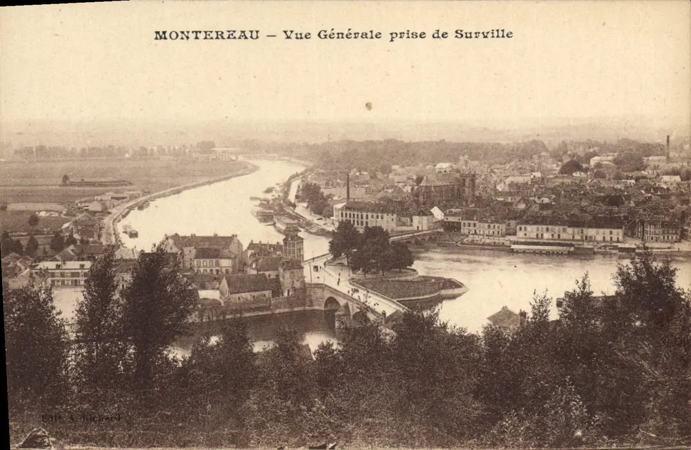 Montereau – Allgemeiner Blick von Surville — Verlag A. Richard - Vorderseite