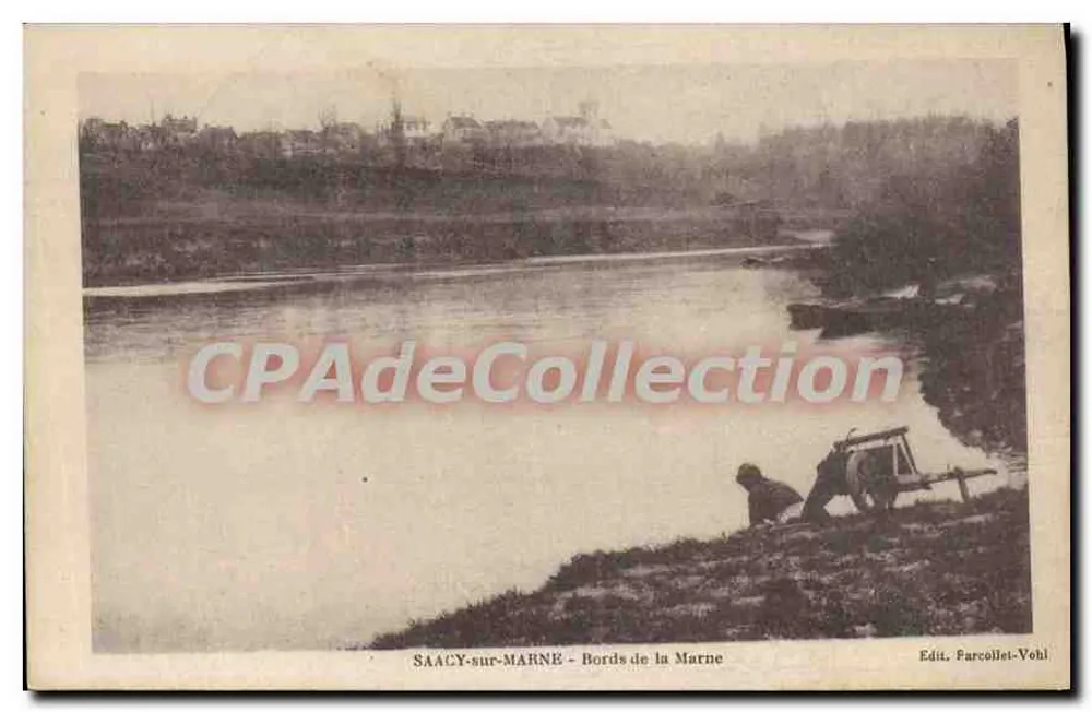 SAACY-sur-MARNE — Margens do rio Marne — Edit. Parcollet-Vohl - Frente
