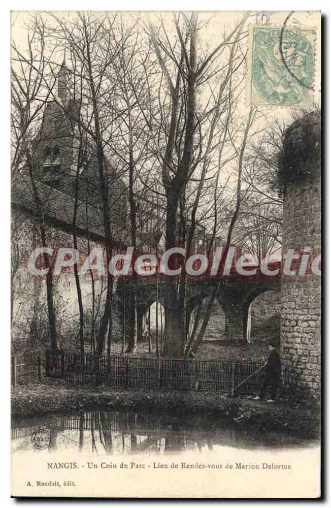 Nangis - Ein Eck des Parks - Treffpunkt von Marion Delorme — A. Manduit, Verlag - Vorderseite