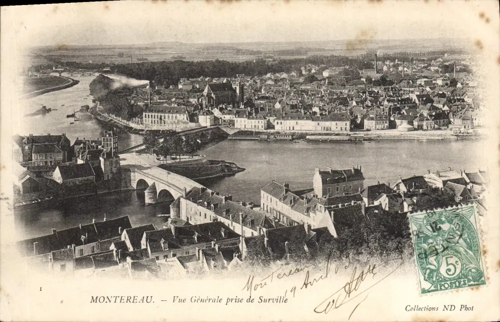Montereau — Allgemeiner Blick von Surville — Sammlung ND Phot - Vorderseite