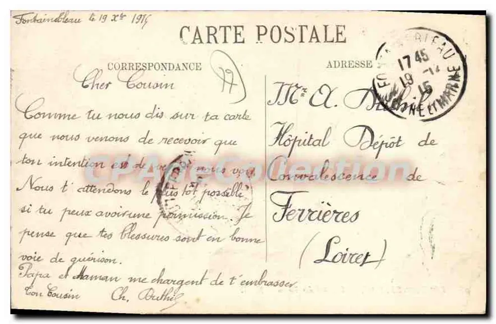 Fontainebleau — O Hotel das Correios — N.G. - Verso