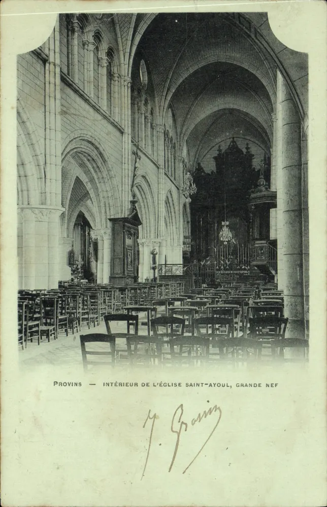 Provins — Innenansicht der Kirche Saint-Ayoul, große Kirche — Y. Grasiny - Vorderseite