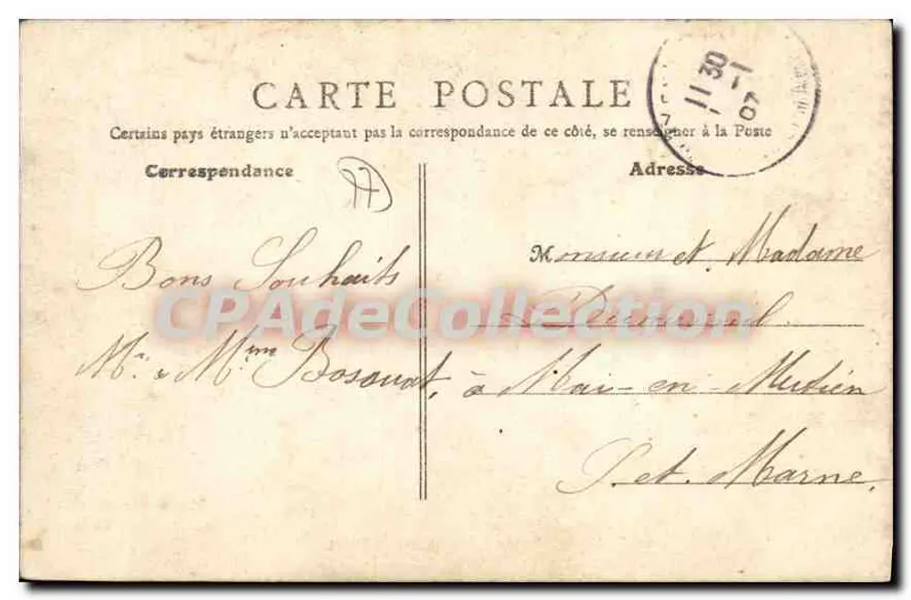 Die Ufer der Marne — Mary-sur-Marne — Verlag E. Dollé in Liby-sur-Oucreq - Rückseite