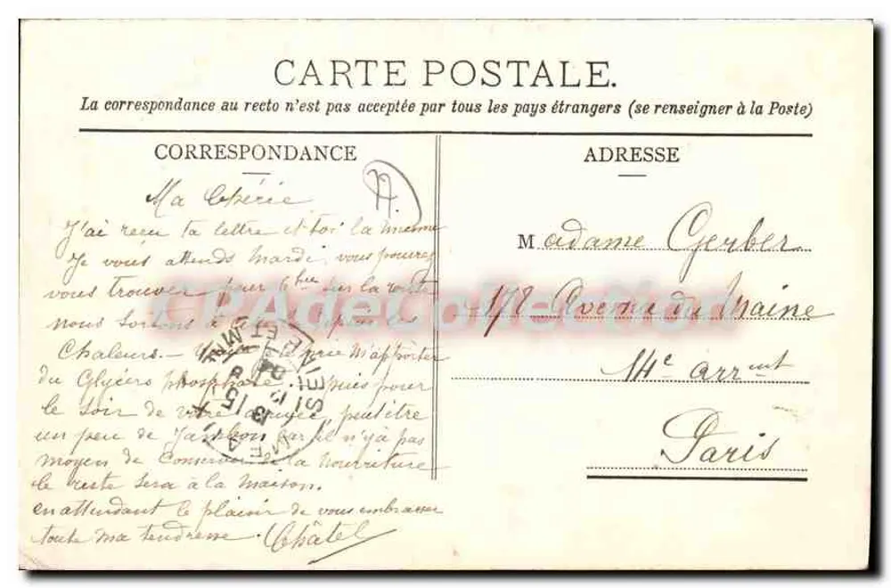 Nanteuil-les-Meaux — Ufer der Marne — Phototypie A. Rep et Filière & Château-Thierry - Rückseite