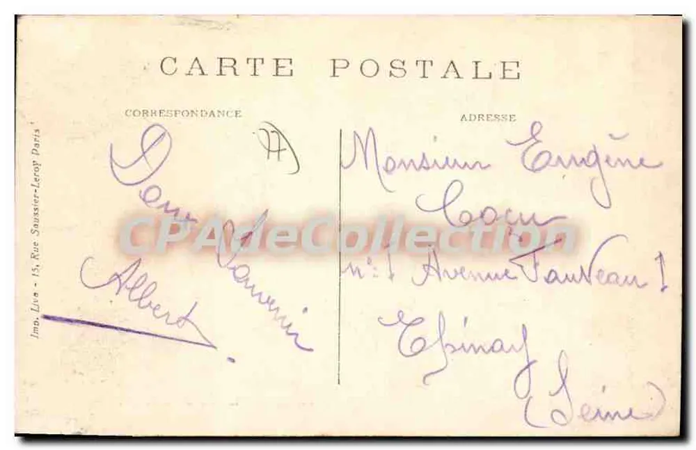 Provins — A Torre de César (século XII) — Mauris, livraria, 44 Rue Hugues-le-Grand, Provins - Verso