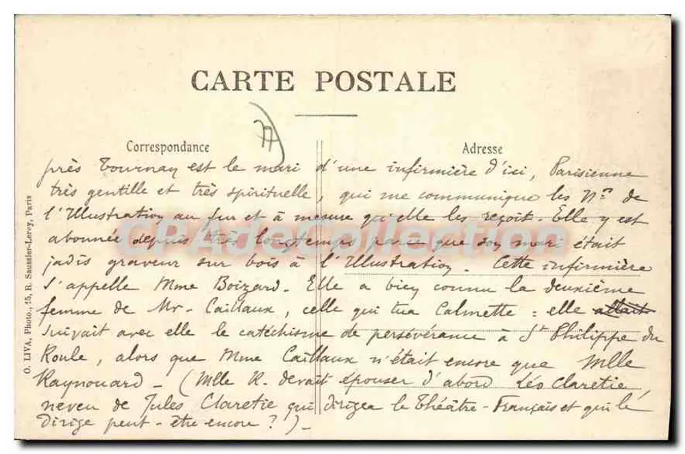 Ferrières-en-Brie (S.-et M.) — Der Grand Perron des Schlosses — Aubry-Ausgabe - Rückseite