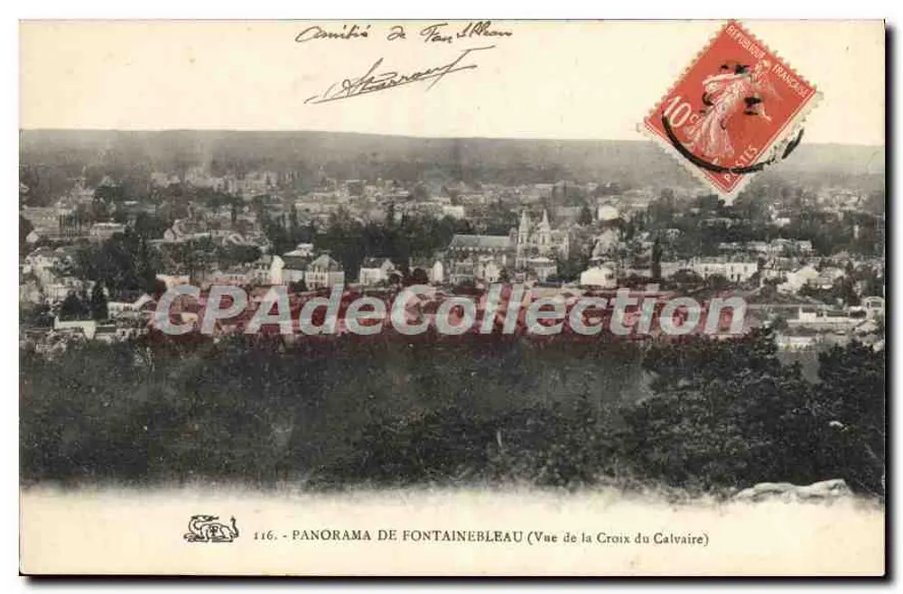 Fontainebleau — Panorama (Ansicht der Croix du Calvaire) — unbekannter Verlag, Nr. 116 - Vorderseite