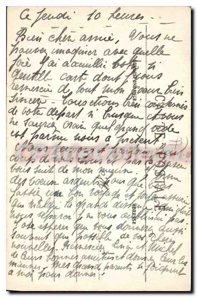 Marlotte — Straße führend zur Plaine Verte — L. Coffin, Foto-Verlag, Moret, Nr. 175 - Rückseite