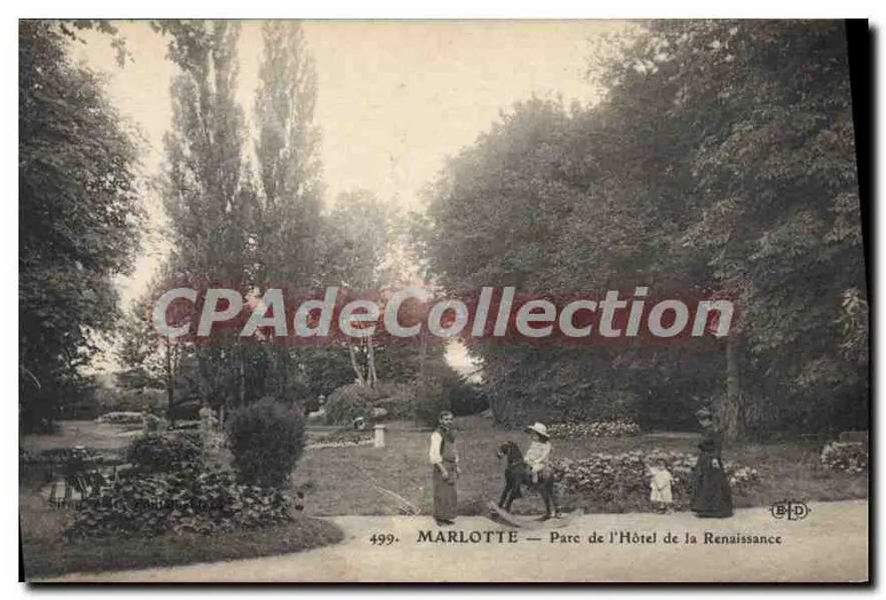 Marlotte — Park des Hotels de la Renaissance — Verlag E. Le Darcy, Nr. 499 - Vorderseite