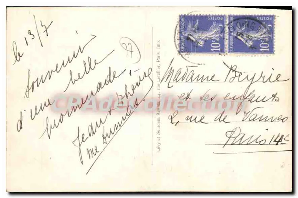La Porte de Samois — Moret — Photographie LL - Verso