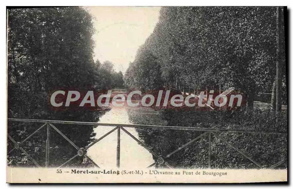 Moret-sur-Leing (S.-et-M.) — Die Orvanne am Pont de Bourgogne — unbekannter Verlag, Nr. 55 - Vorderseite