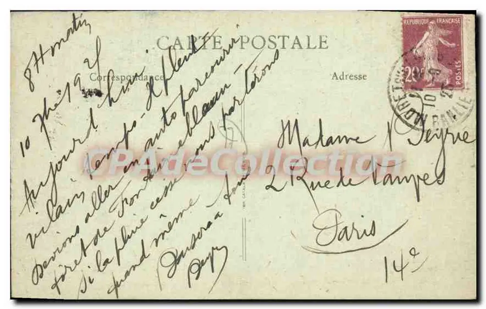 Moret-sur-Leing (S.-et-M.) — Die Orvanne am Pont de Bourgogne — unbekannter Verlag, Nr. 55 - Rückseite