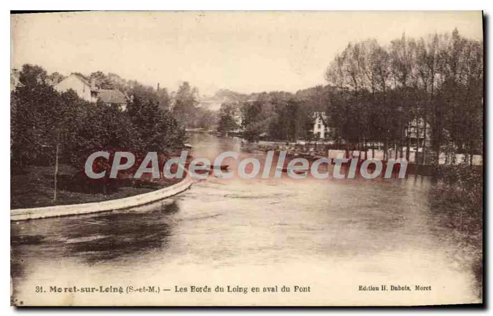 Moret-sur-Loing (S.-et-M.) — Ansicht der Ufer des Loing-Flusses unterhalb der Brücke — Edition H. Dubois, Moret - Vorderseite
