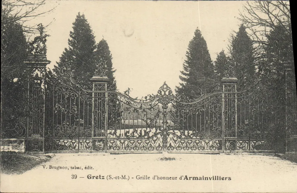 Gretz (S.-et-M.) — Ehrentor von Armainvilliers — V. Brugnon, Tabakladen, Verlagsnummer 39 - Vorderseite