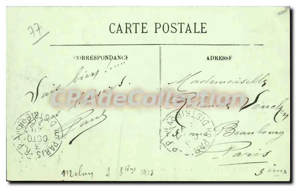MELUN — Visão geral do Bairro Pajol — LL. - Verso