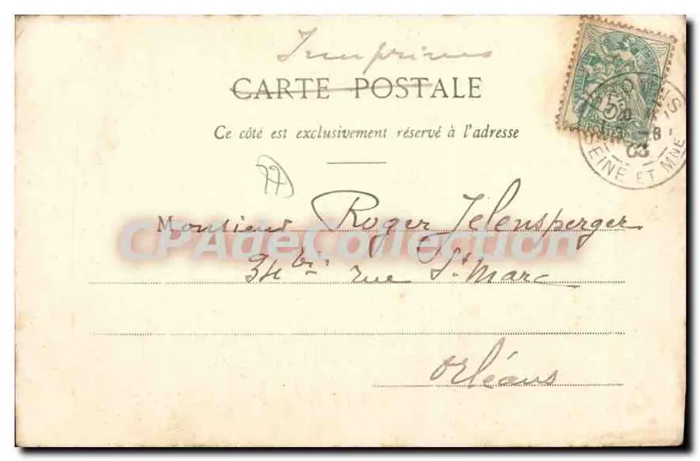 Provins — Vista das Fortificações — A. Vernant, editor - Verso