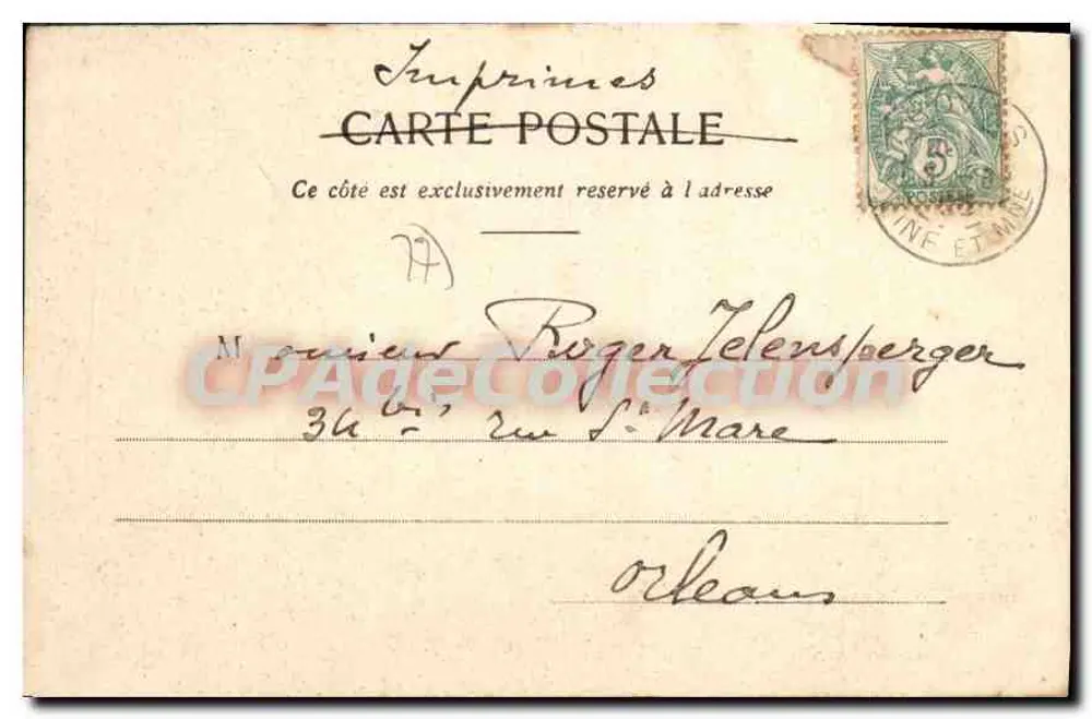 Provins - Torre de César — A. Vernaut, editor - Verso