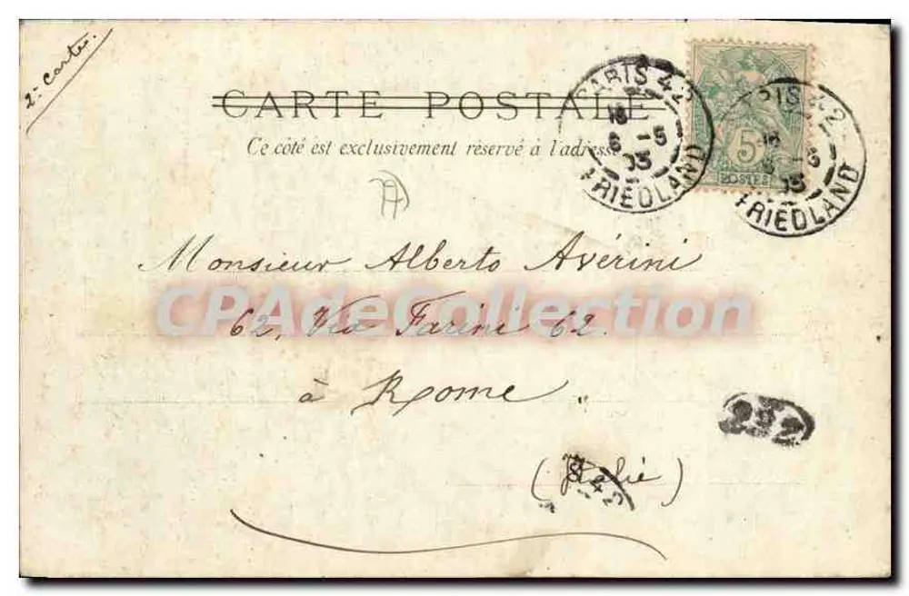 Fontainebleau — Ausgang der Kirche — Ch. Bourggers - Rückseite