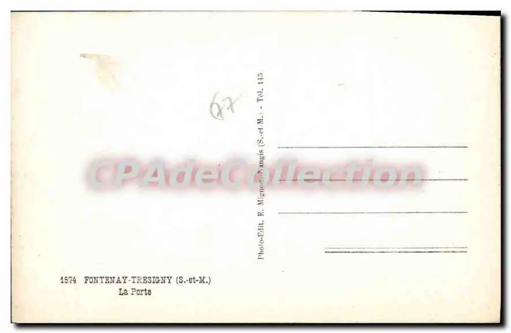 Fontenay-Tresigny — Die Pforte — E. Mignon - Rückseite