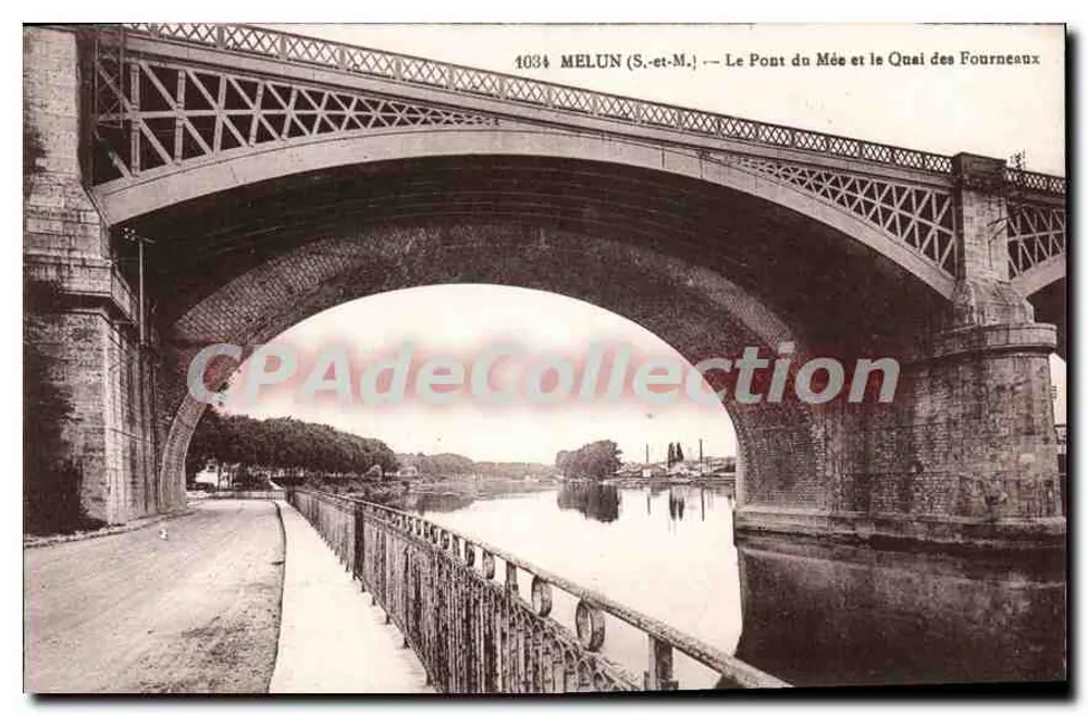 Melun (S.-et-M.) — Die Brücke des Mée und der Quai des Fourneaux — Verlag CPAMadeCollection, Nr. 1634 - Vorderseite