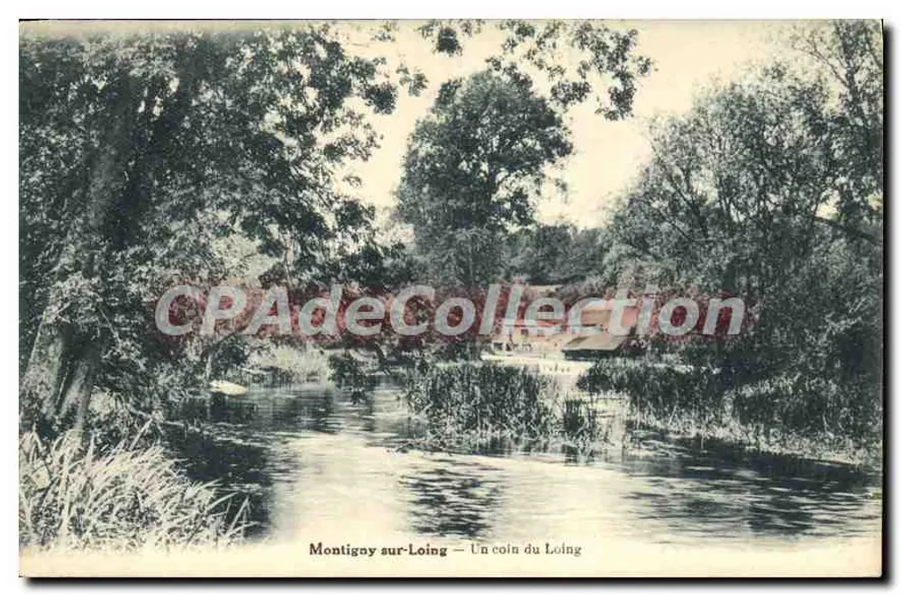 Montigny-sur-Loing — Ein Stück des Loing — Vintage Postcard/Antike Ansichtskarte - Vorderseite