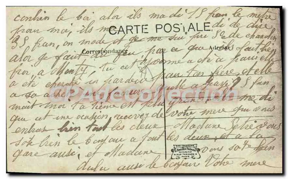 Montry — O Castelo — Editor: A. Baudin & Cie, Paris - Verso
