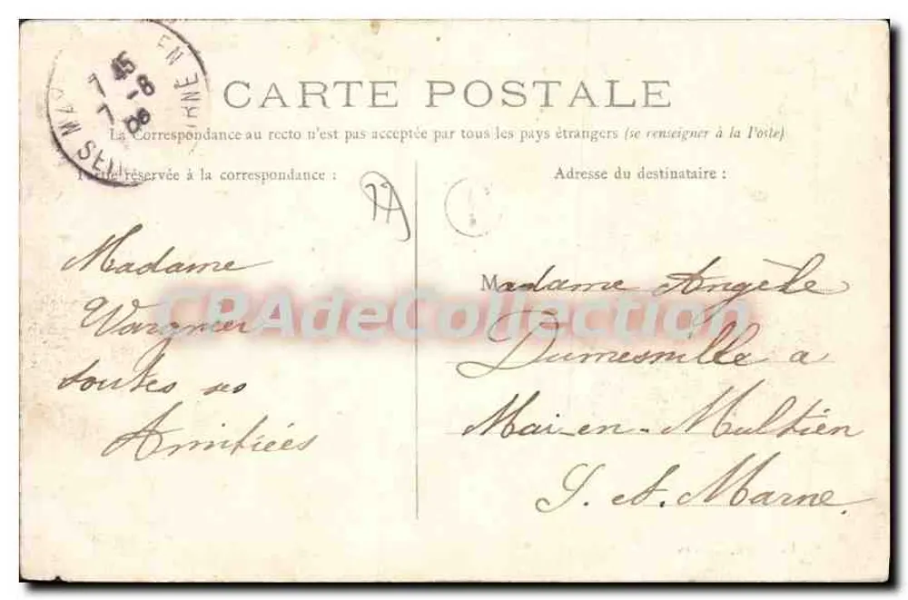 Mary-sur-Marne — Foundation Borniche — Innenraum — P. Simon, Tabakladen - Rückseite