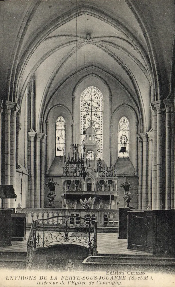 Innenansicht der Kirche von Chamigny — Umgebung von La Ferté-sous-Jouarre — Edition Culmann (S.-et-M.) - Vorderseite