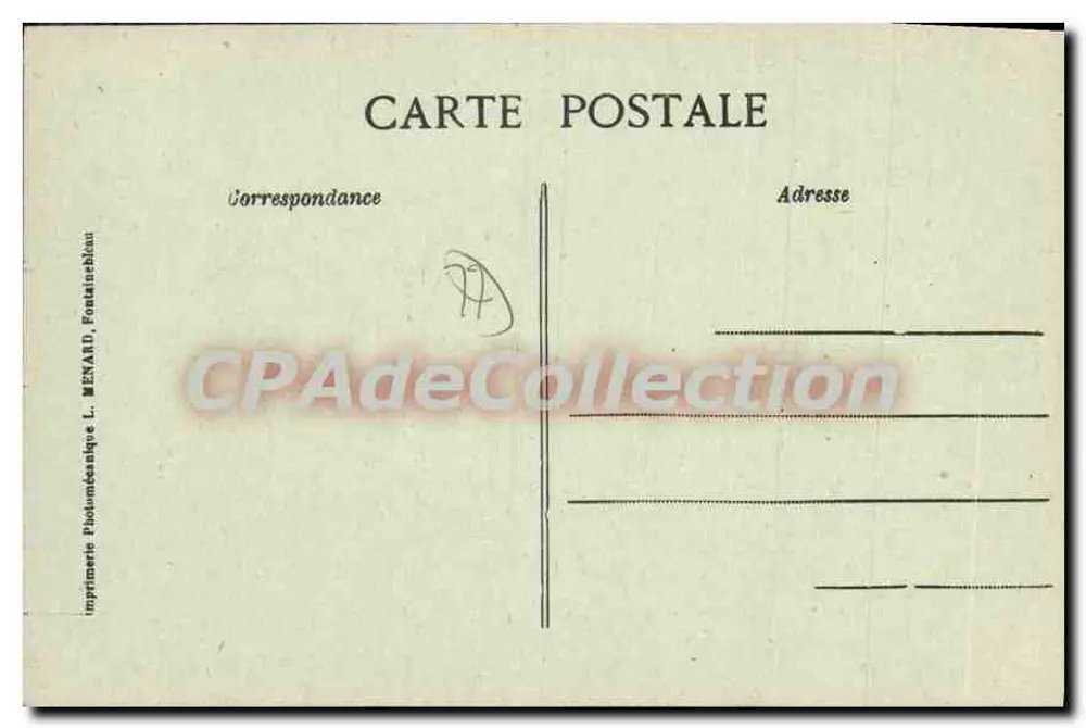 Fontainebleau — Die Grande Straße und die Kirche — Collection Artistique L. Menard - Rückseite