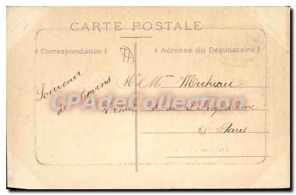 Provins. Porta de Jouy — A la Pensée, edição G. A. - Verso