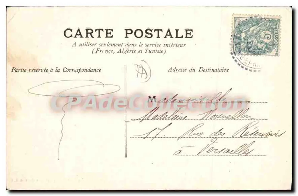 Castelo de DAMMARTIN — Fototipia A Rep & Fillette, em Château-Thierry — Coleção R. F. - Verso