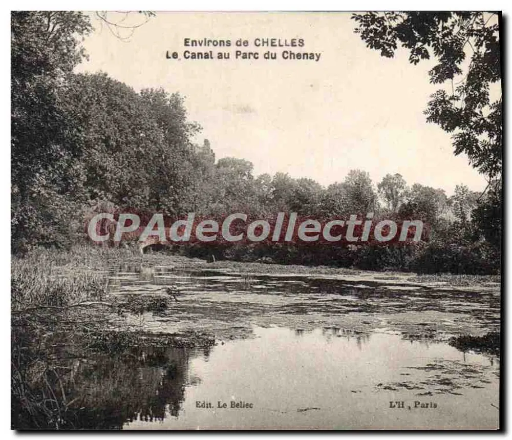Ao redor de CHELLES — O Canal no Parque do Chenay — Edit. Le Beliec, L’H, Paris - Frente