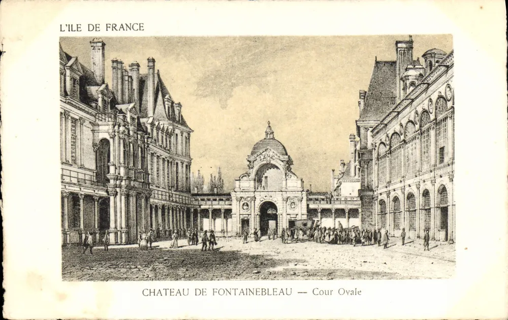 Kasteel van Fontainebleau — Ovalen Hof — Artistieke Uitgave STIPRA - Voorkant