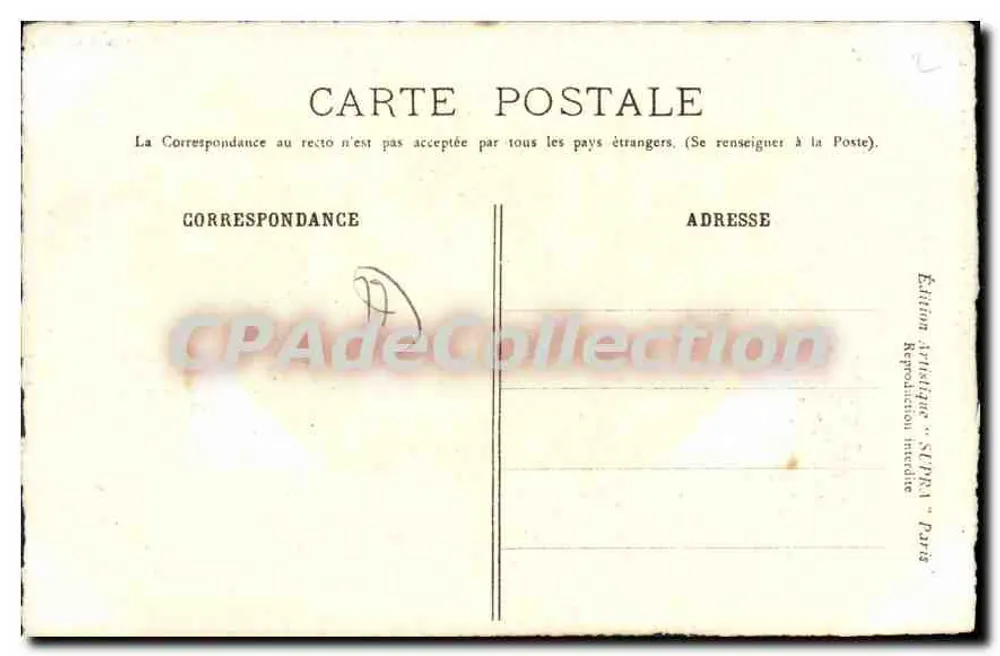 Castelo de Fontainebleau — Ile-de-France — Edição Artística 'SEPR-A' Paris - Verso