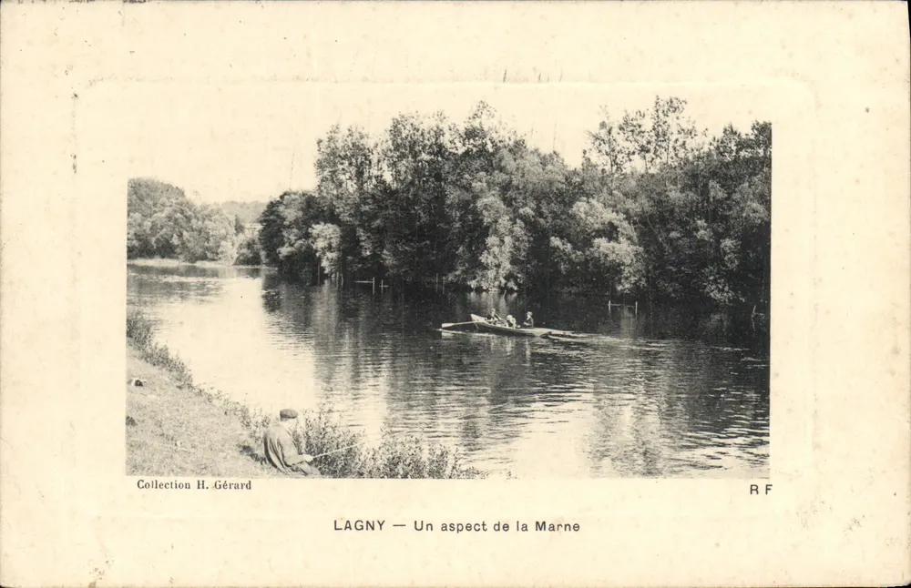 Lagny — Aspekt rzeki Marne — Kolekcja H. Gérard - Awers