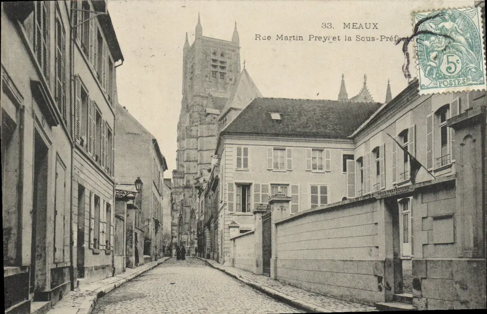 Rue Martin Preyret in Meaux — Untere Präfektur — Unbekannter Verlag, Nr. 33 - Vorderseite