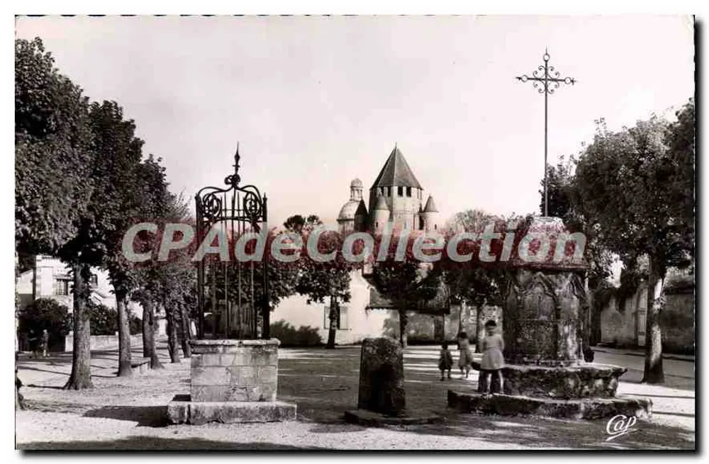 Provins — Place du Château mit der Croix des Changes (15. Jahrhundert) und dem alten Brunnen — Cie des Arts Photographiques, Paris - Vorderseite