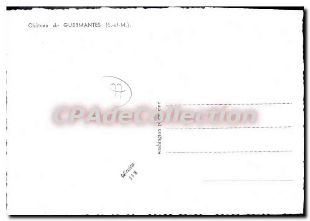 Castelo de Guermantes — S.-et-M. — Washington Collection - Verso